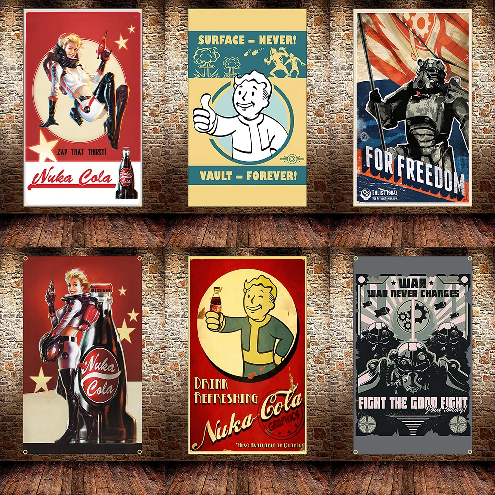 Fallout Cosplay Prop - FLAGDOM Bandera de poliéster con estampado