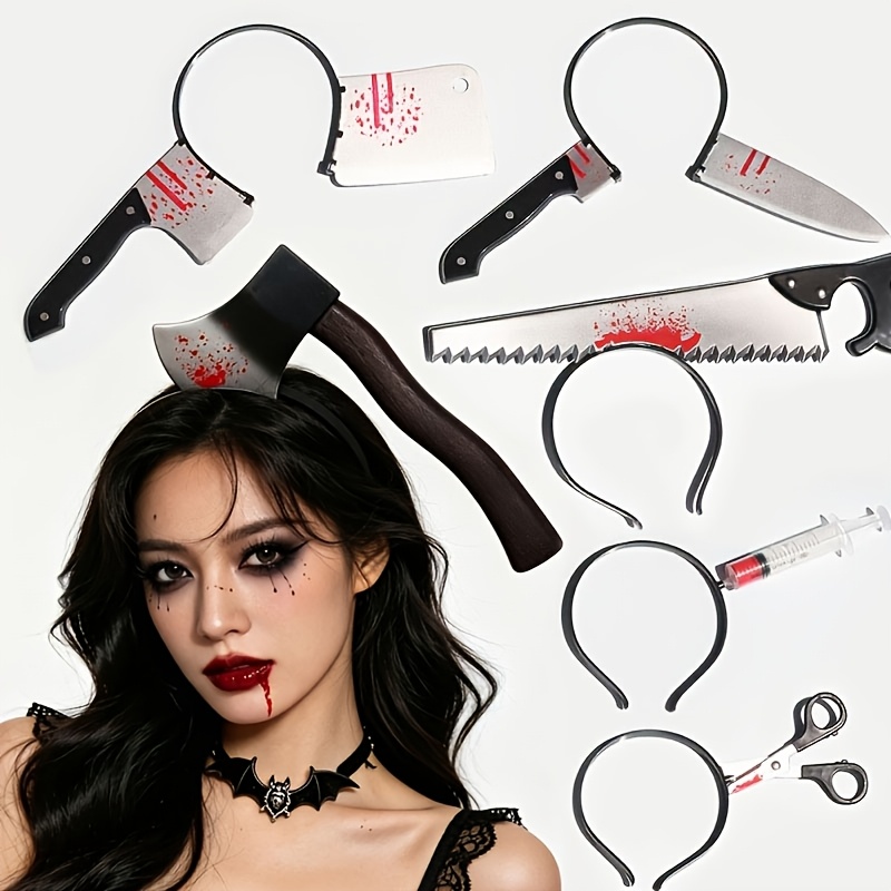 Cosplay Prop Axe - Decoración de Halloween, Hacha Sangrienta Falsa,