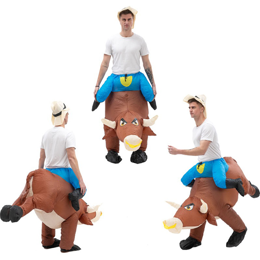 Cosplay Prop Business - Traje Inflable de Toro para Festivales,