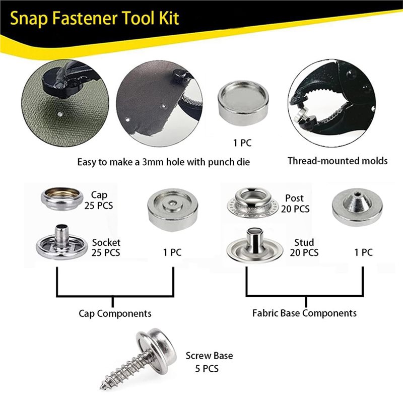 Kit de herramientas de broches - Snap Plier Setter reseña y precio