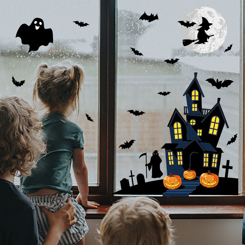 Pegatina de ventana de bruja d - Cosplay Bat Prop reseña y precio