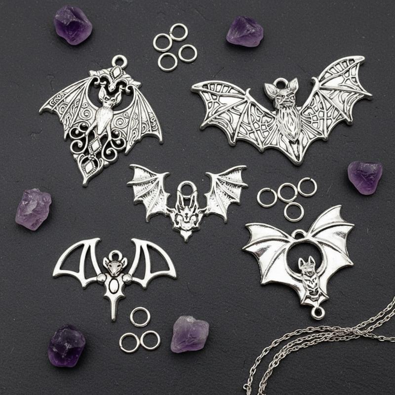 # 4 piezas de dijes góticos de - Cosplay Bat Prop reseña y precio