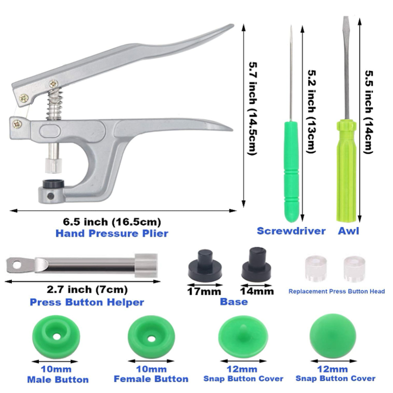 Botones a presión y alicates a - Snap Plier Setter reseña y precio