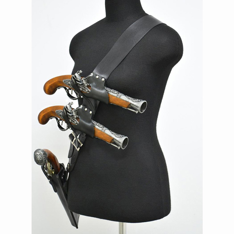 Cinturón de Cuero Medieval Ren - Cosplay Prop Pistol reseña y precio