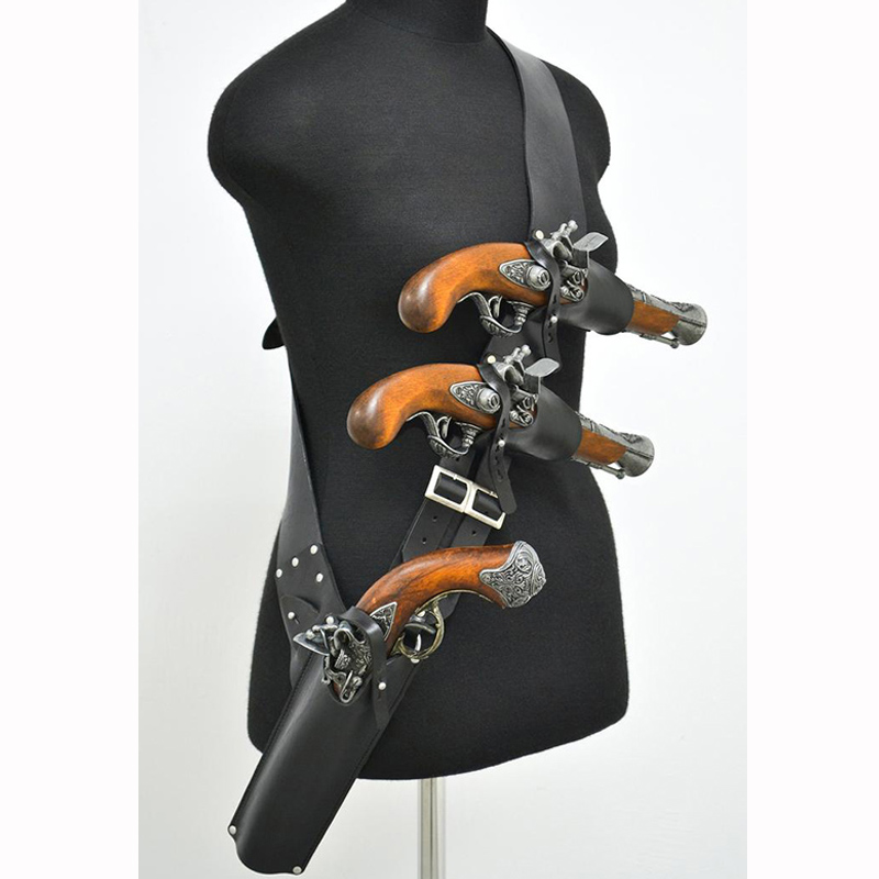 Cinturón de Cuero Medieval Ren - Cosplay Prop Pistol reseña y precio