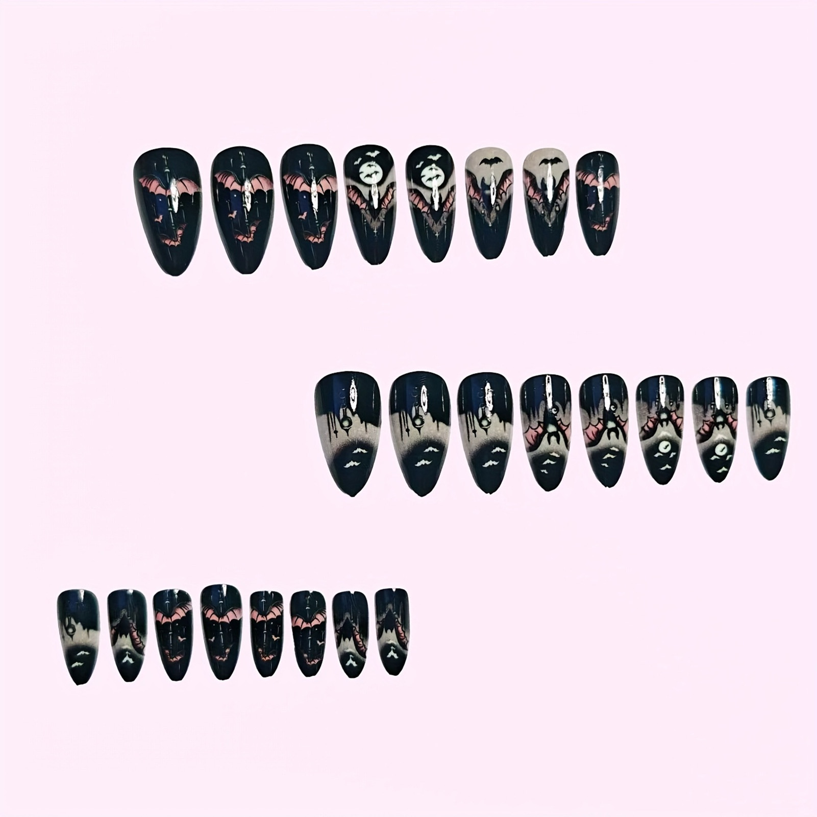 24 Uñas Postizas de Halloween, - Cosplay Bat Prop reseña y precio